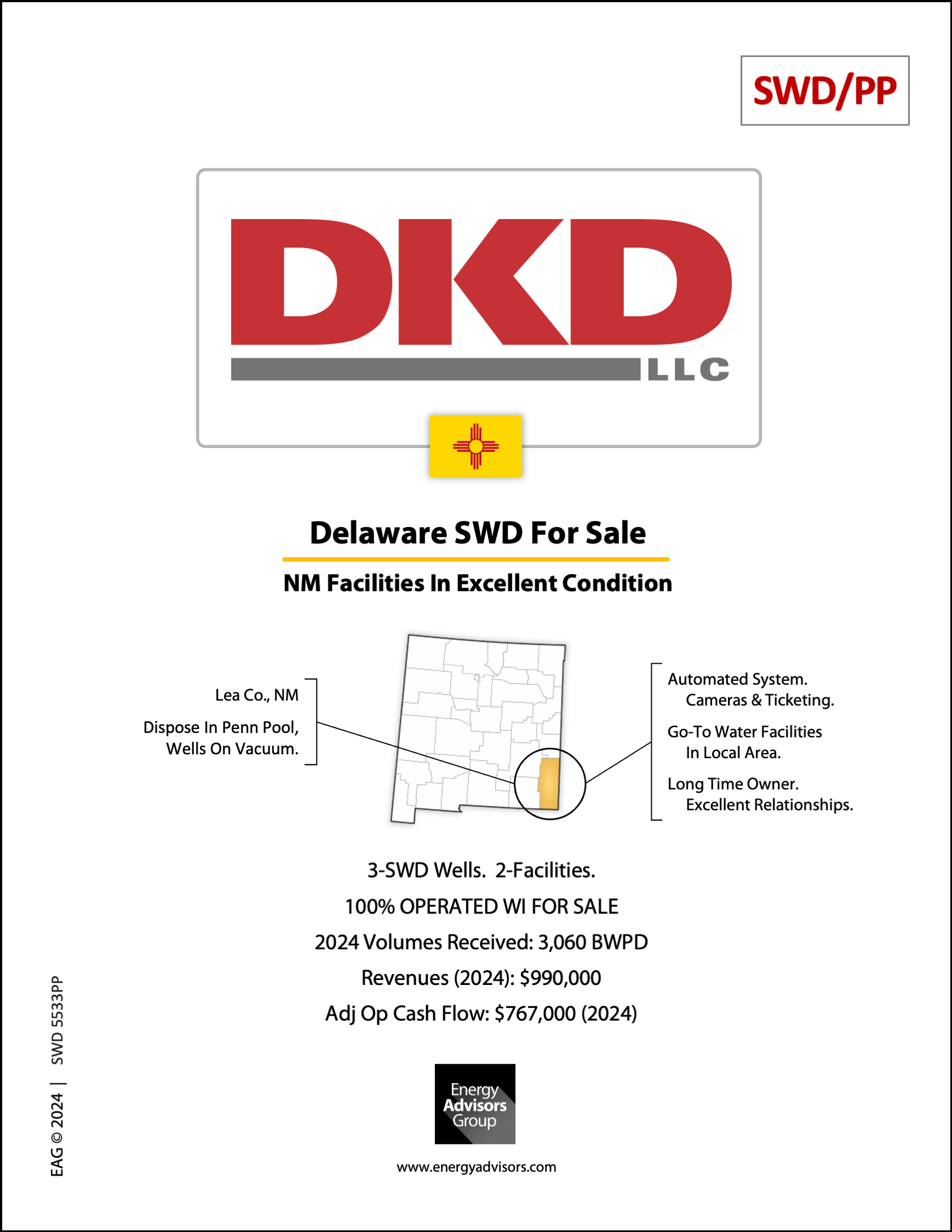 LEA CO., NM SWD PROJECT - Energy Advisors Group LEA CO., NM SWD PROJECT